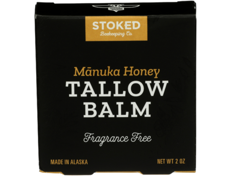 Stoked Beekeeping Co. Manuka Honey Tallow Balm, Fragrance Free, 2 oz