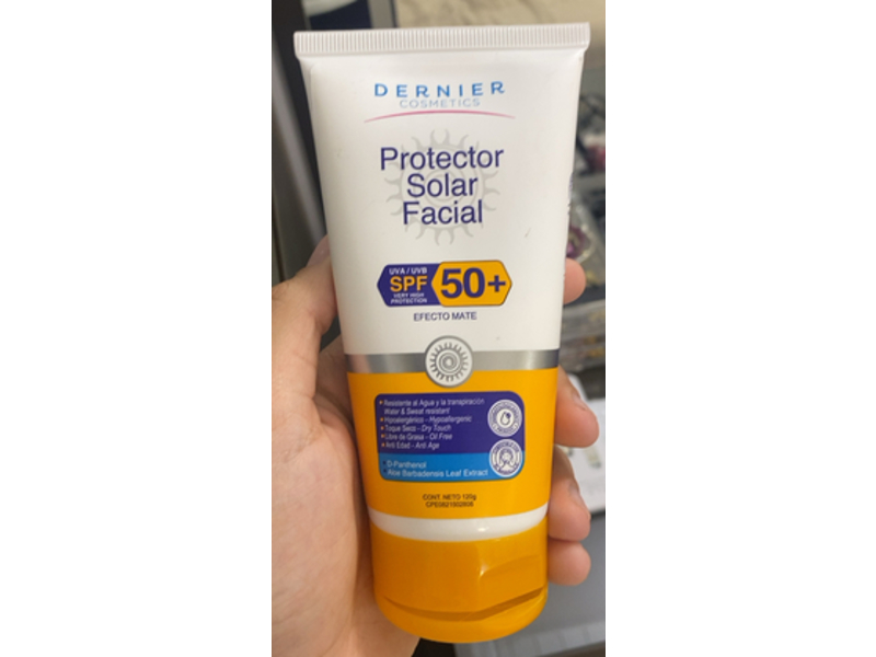 Dernier Cosmetics Protector Solar Facial, SPF 50+, 120 g