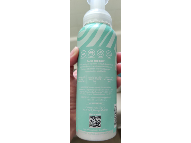Pacha Soap Co Foaming Hand Soap, Sand & Sea, 12 fl oz/354 mL