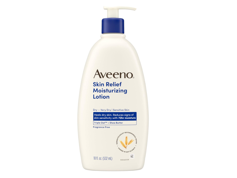 Aveeno Skin Relief Moisturizing Lotion, Fragrance Free, 18 fl oz/532 mL