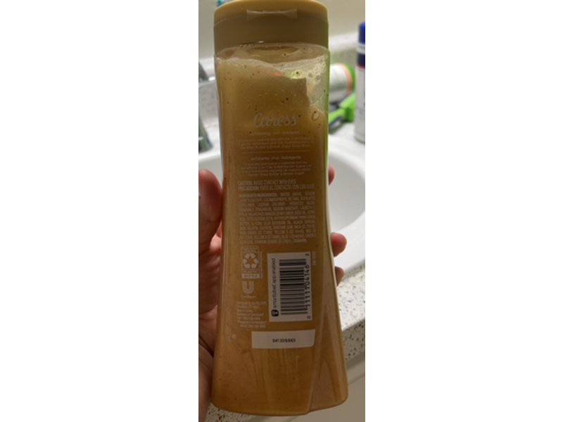 Caress Body Wash, Shea Butter & Brown Sugar, 20 fl oz/591 mL