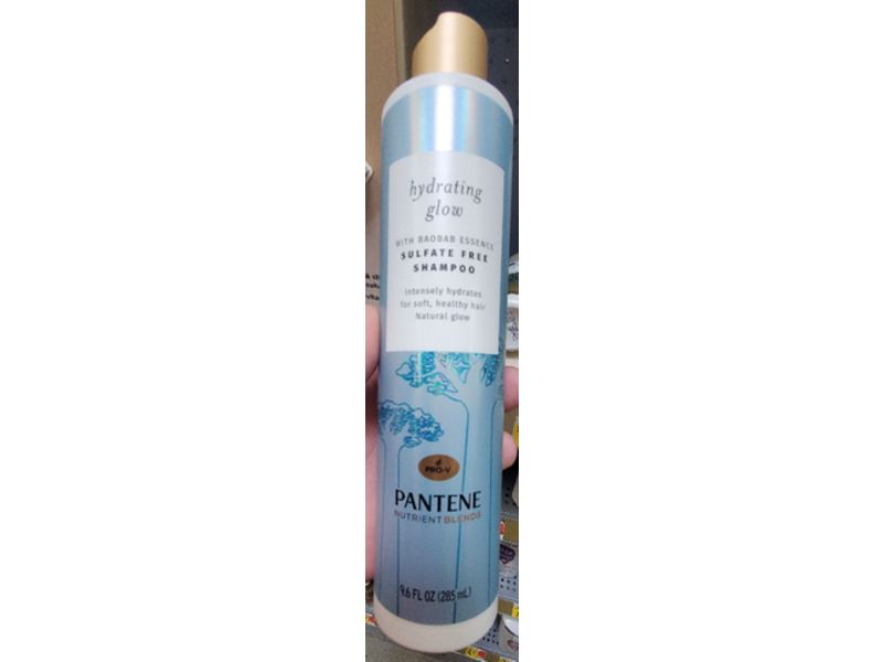 Pantene Hydrating Glow Shampoo, Sulfate Free, 9.6 fl oz/285 mL