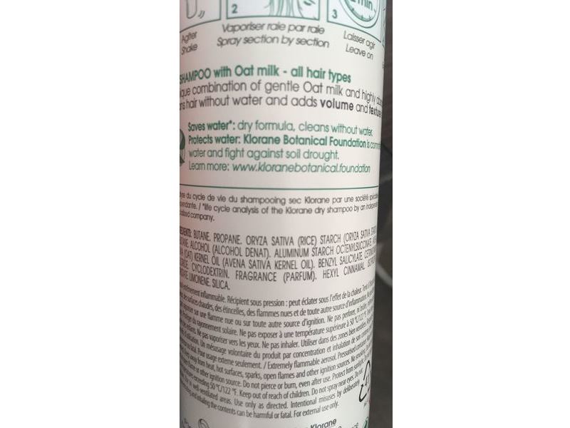 Klorane Ultra Gentle Dry Shampoo, Oat Milk, 3.2 oz/93 g