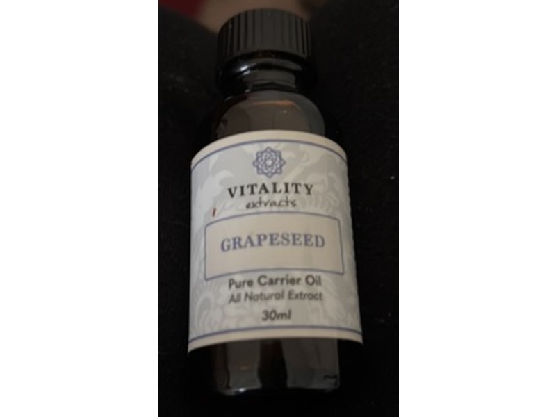 Vitality Extracts Pure Carrier Oil, Grapeseed, 30 mL