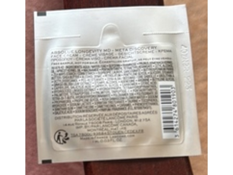 Lancome Absolue Longevity Md Meta Discovery Reset The Cream, 0.03 fl oz/1 mL