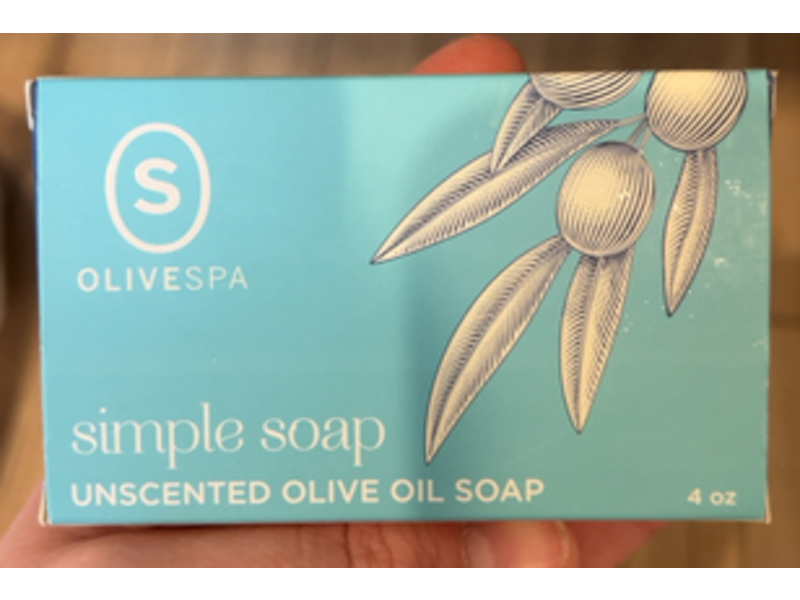 Olive Spa Simple Olive Oil Soap, Unscented, 4 oz