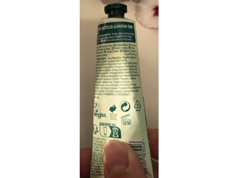 The Body Shop Hand Cream, Pears & Share, 1 fl oz/30 mL