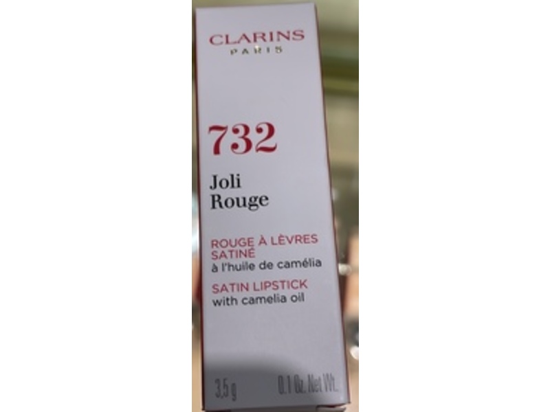 Clarins Joli Rouge Lipstick, 732 Grenadine, 0.1 oz/3.5 g