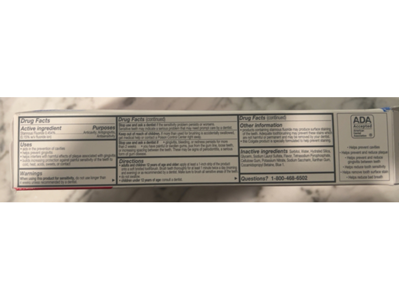 Colgate Total Active Prevention Whitening Gel, 5.1 oz/144 g