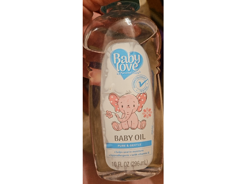 Baby Love by Personal Care Pure & Gentle Baby Oil, 10 fl oz/296 mL.