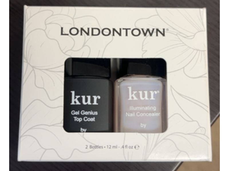 Londontown Nail Concealer & Top Coat Duo, Pink, 0.4 fl oz/12 mL