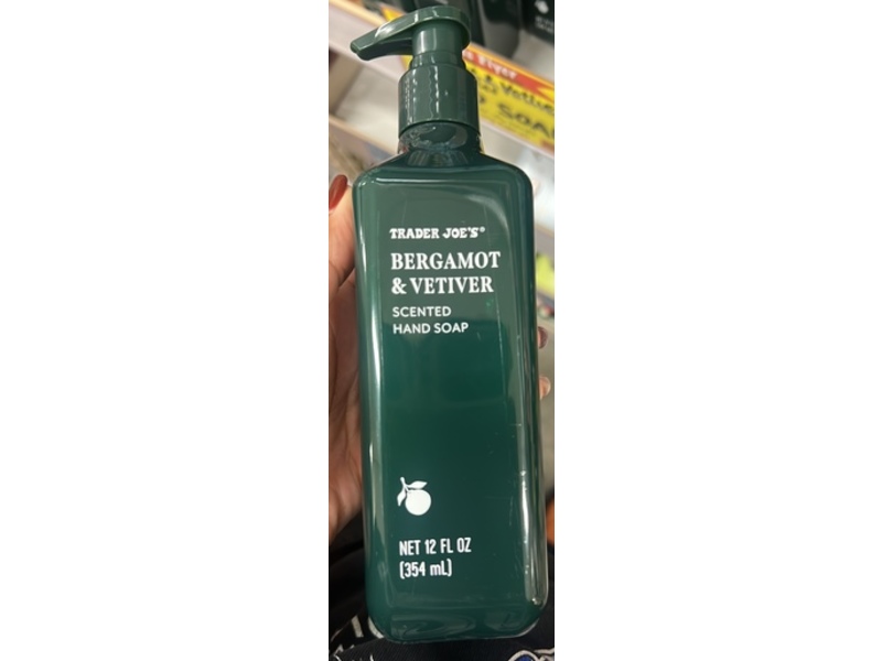 Trader Joe's Scented Hand Soap, Bergamot & Vetiver, 12 fl oz/354 mL