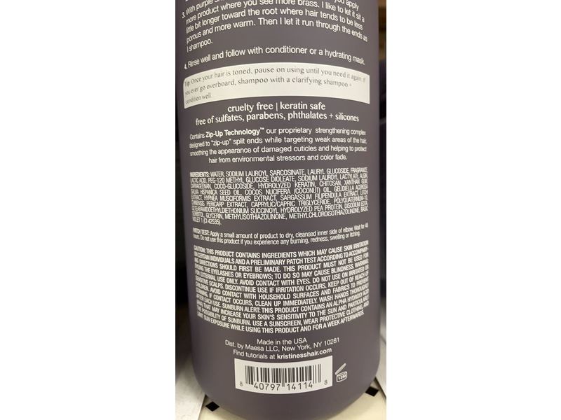 Kristin Ess The One Purple Shampoo, 33.8 fl oz/1 L