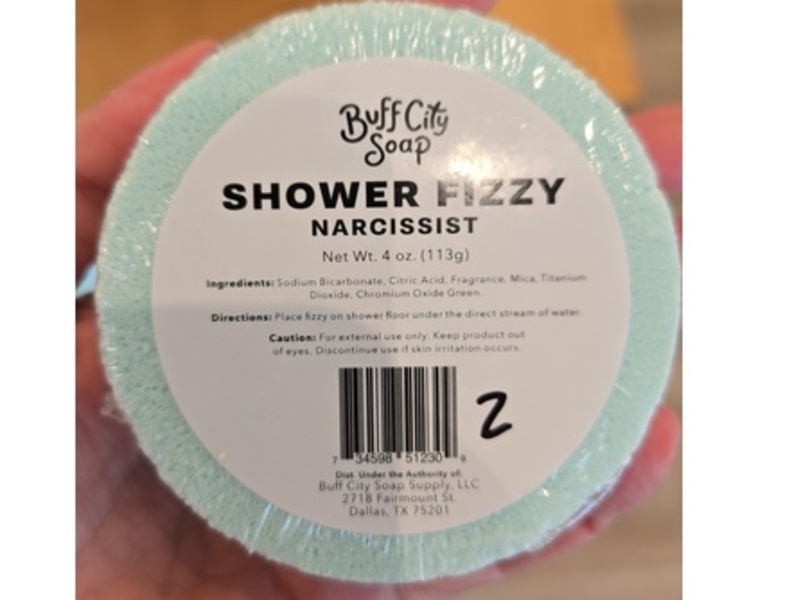 Buff City Soap Shower Fizzy, Narcissist, 4 oz/113 g