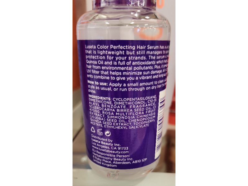 Luseta Beauty Color Care Perfecting Hair Serum, 3.38 fl oz/100 mL