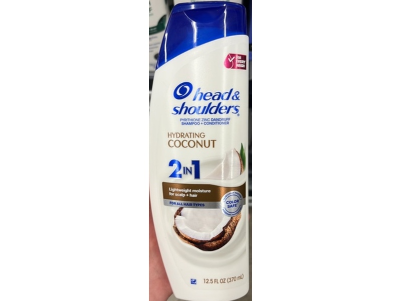 Head & Shoulders 2 In 1 Shampoo+Conditioner, Hydrating Coconut, 12.5 fl oz/370 mL