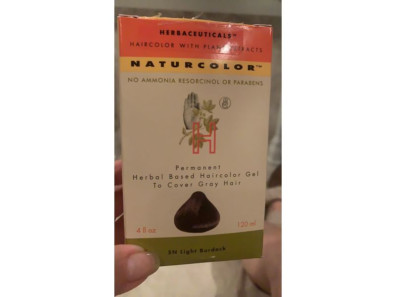 Naturcolor Permanent Herbal Based Haircolor Gel, 5N Light Burdock, 4 fl oz/120 mL