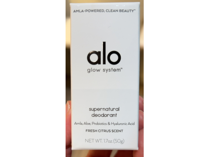 Alo Supernatural Deodorant, Fresh Citrus Scent, 1.7 oz/50 g
