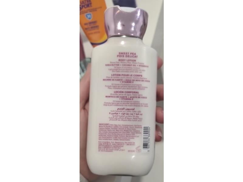 Bath & Body Works Moisture Body Lotion, Sweet Pea, Shea Butter + Vitamin E, 8 fl oz/236 mL