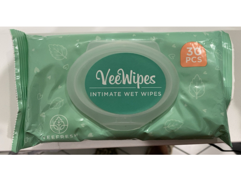 Vee Fresh Veewipes Intimate Wet Wipes, 30 Count