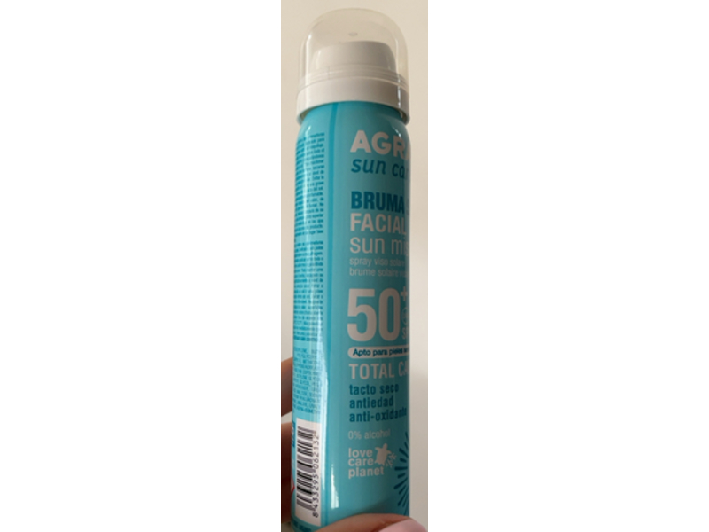 Agrado Bruma Solar Facial Sun Mist, SPF 50+, 2.5 fl oz/75 mL