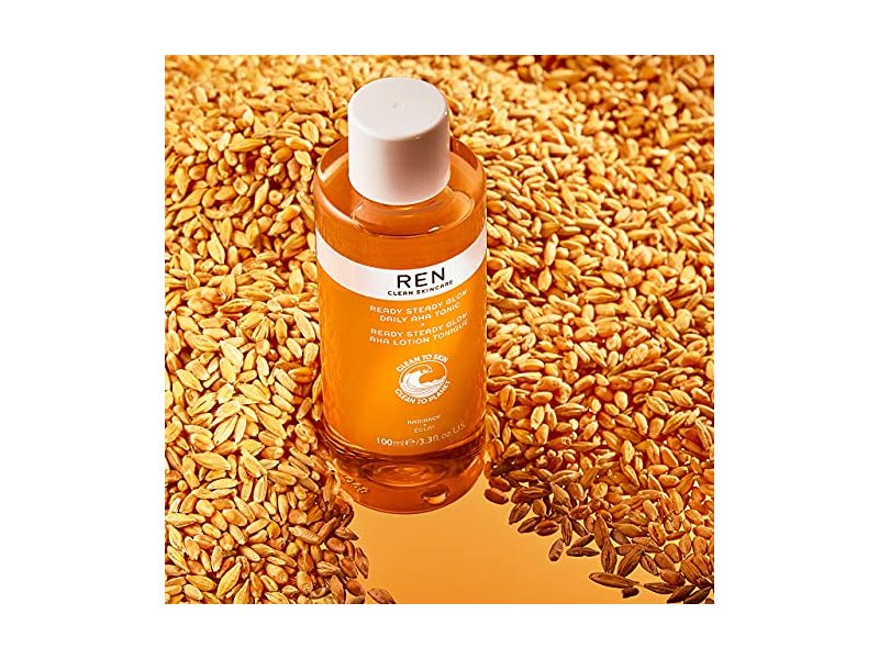 REN Clean Skincare Ready Steady Glow Daily AHA Tonic, 3.3 fl oz/100 mL