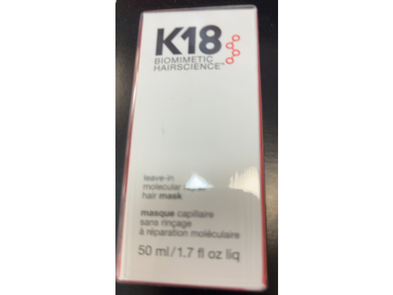 K18 Biomimetic Hairscience Leave-in Molecular Repair Hair Mask, 1.7 fl oz/ 50 mL