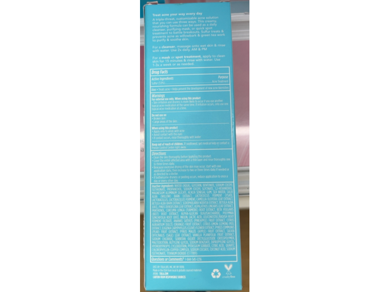 Tula Skin Care Acne All-Star,3-in-1 Cleanser, 4 fl oz/113g