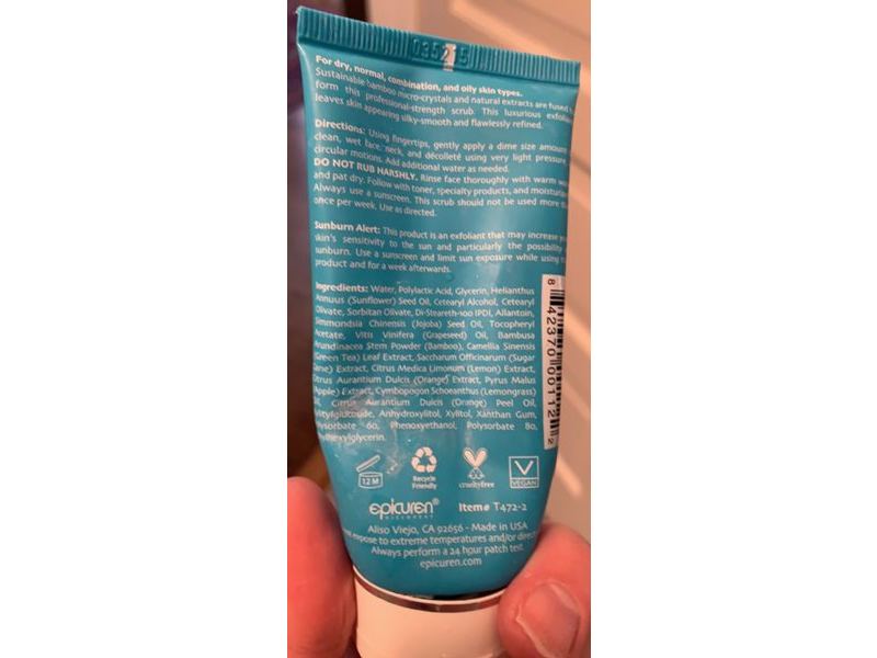 Epicuren Discovery Ultra-Refining Scrub, Micro-Derm, 2.5 fl oz/74 mL