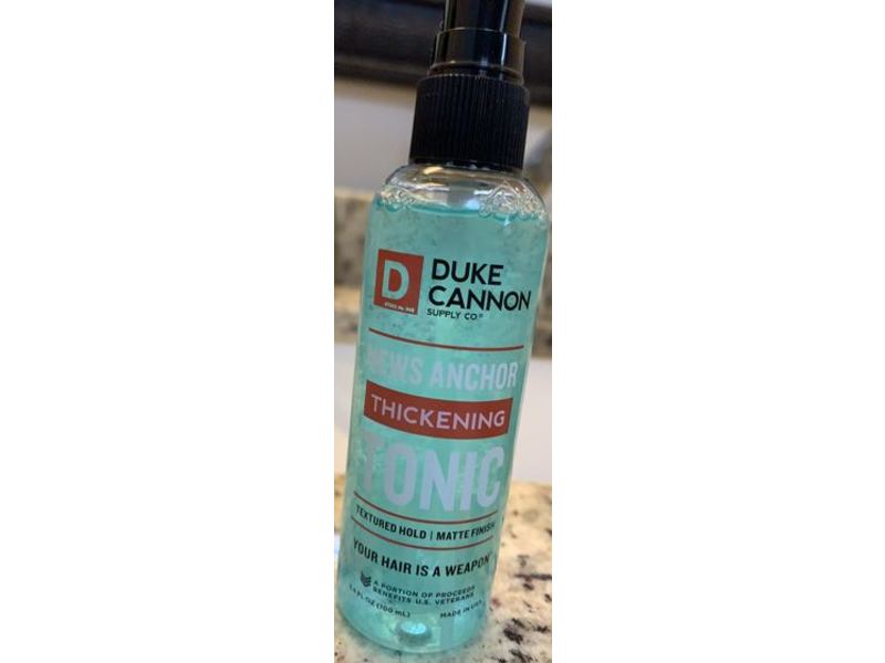 Duke Cannon News Anchor Tonic Spray, Thickening, 3.4 fl oz/100 mL