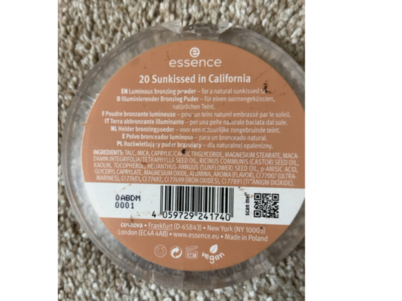 Essence Sun Club Luminous Bronzing Powder, Sunkissed In California, 0.52 oz/15 g