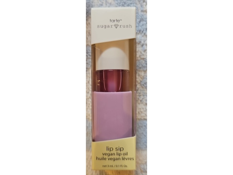 Tarte Sugar Rush Lip Sip Vegan Lip Oil, Dragon Fruit, 0.1 fl oz/30 mL