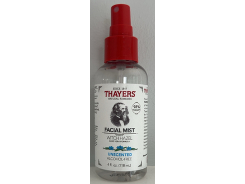 Thayers Witch Hazel Facial Mist, Unscented, 4 fl oz/118 mL