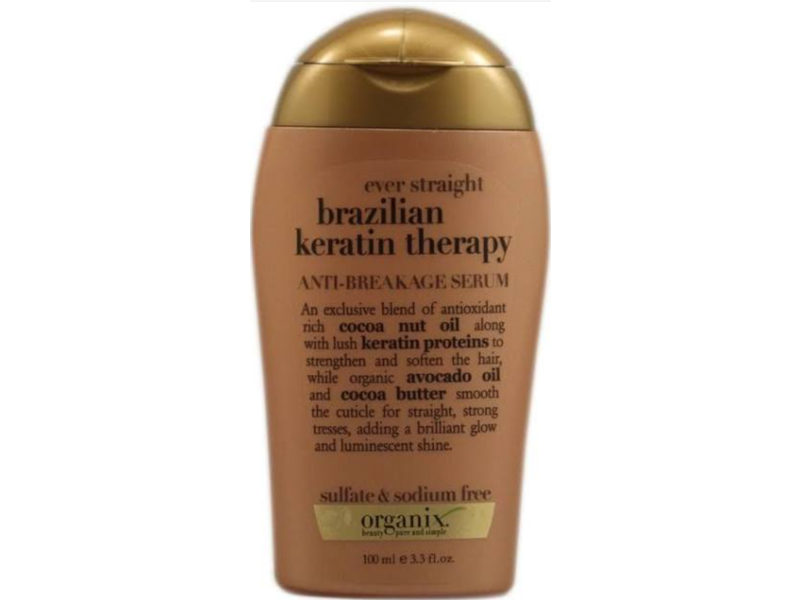 Organix Ever Straight Brazilian Keratin Therapy Anti-Breakage Serum, 3.3 fl oz/100 mL