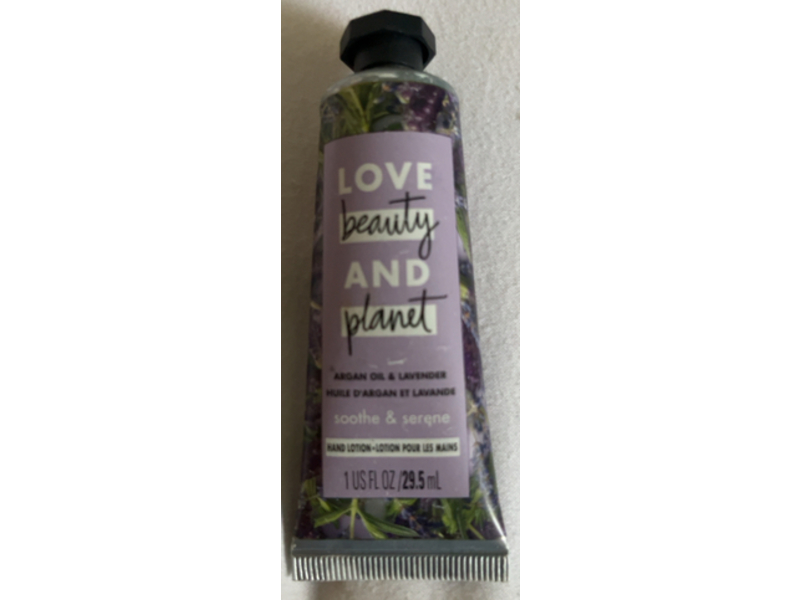Love Beauty & Planet Hand Lotion, Coconut Argan Oil & Lavender, 1 fl oz/29.5 mL