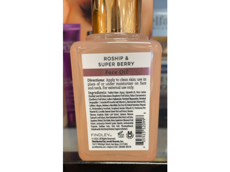 Findley Face Oil, Rosehip & Super Berry, 2 fl oz/59 mL