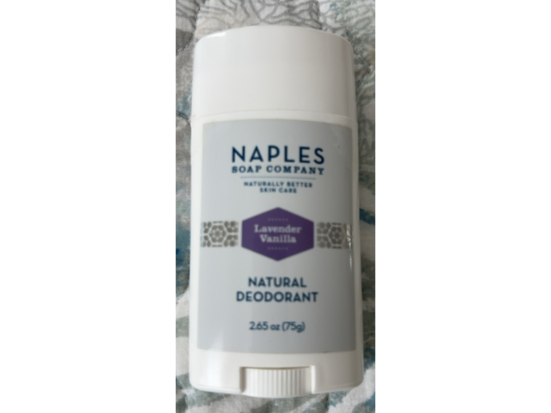 Naples Soap Company Naturally Better Skin Care Natural Deodorant, Lavender Vanilla, 2.65 fl oz/75 g