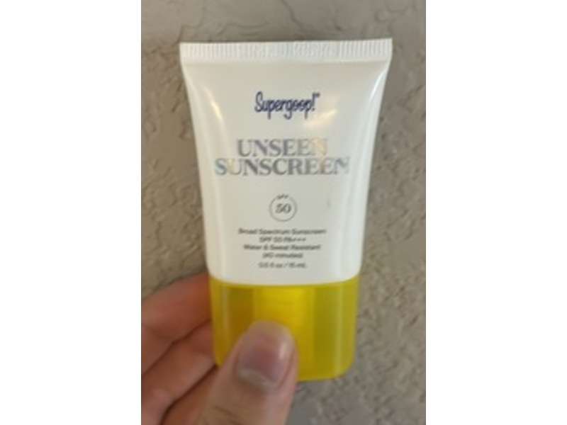 Supergoop Unseen Sunscreen, SPF 50 PA+++, 0.5 fl oz/15 mL