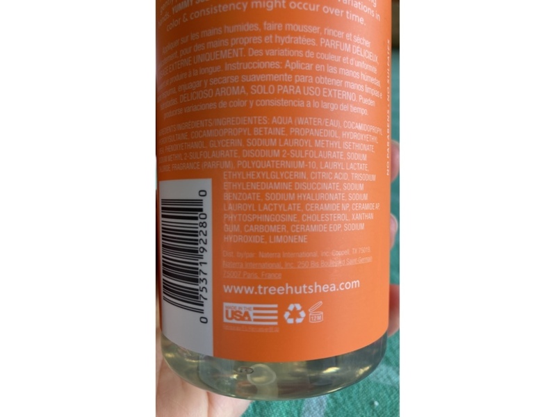 Tree Hut Tangerine Serum Infused Hand Wash, Hyaluronic Acid, Ceramides, 11 fl oz/325 mL