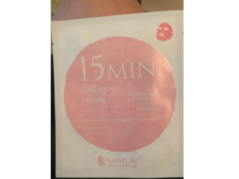 Naisture Firming Sheet Mask, 15 Min Collagen, 0.5 oz/15 mL