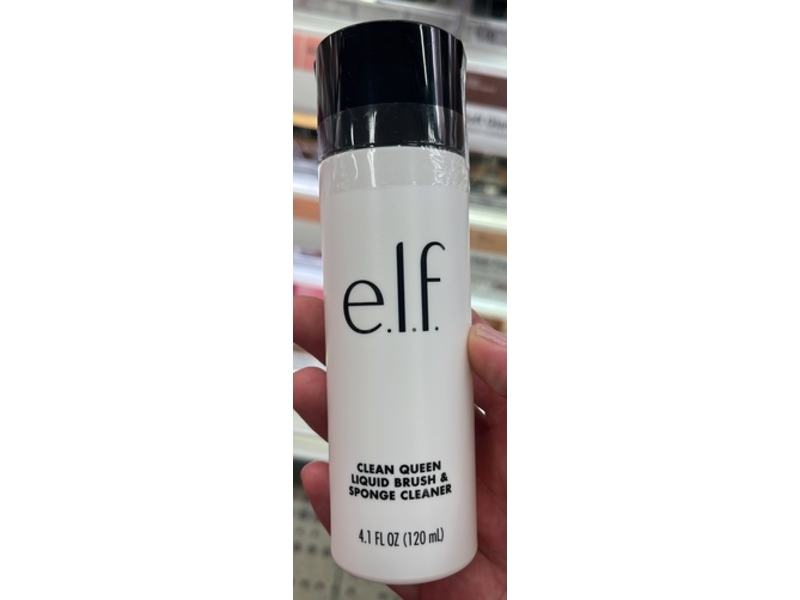 e.l.f. Clean Queen Liquid Brush & Sponge Cleaner, 4.1 fl oz/120 mL