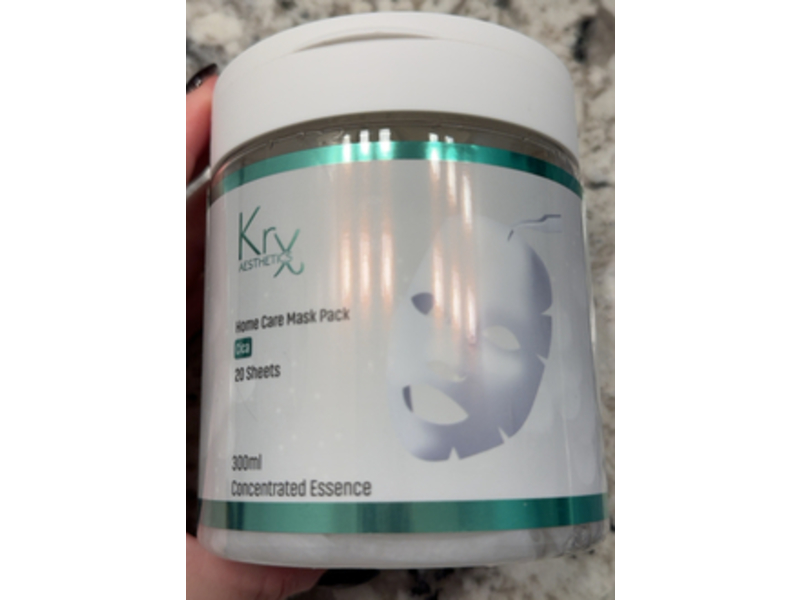 Krx Aesthetics Home Care Mask, Cica, 300 mL, 20 Count