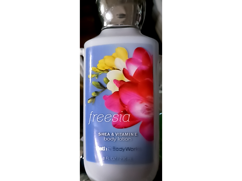 Bath & Body Works Freesia Body Lotion, Shea & Vitamin E, 8 fl oz/236 mL