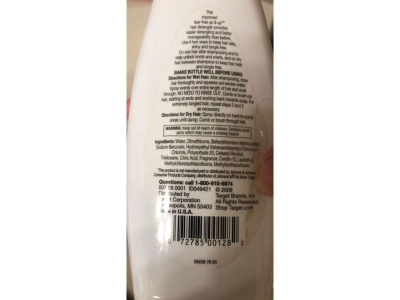 Up & Up Hair Detangler Spray On, 10 fl oz/295.7 mL