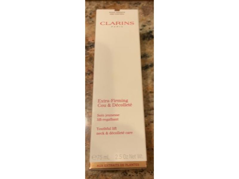 Clarins Paris Extra-Firming Youthful Lift, Neck & Decollete, 2.5 oz/75 ml