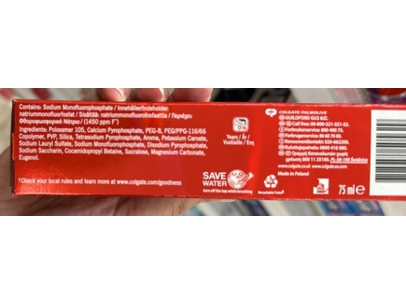 Colgate Max White Ultra Active Foam Whitening Toothpaste, 75 mL