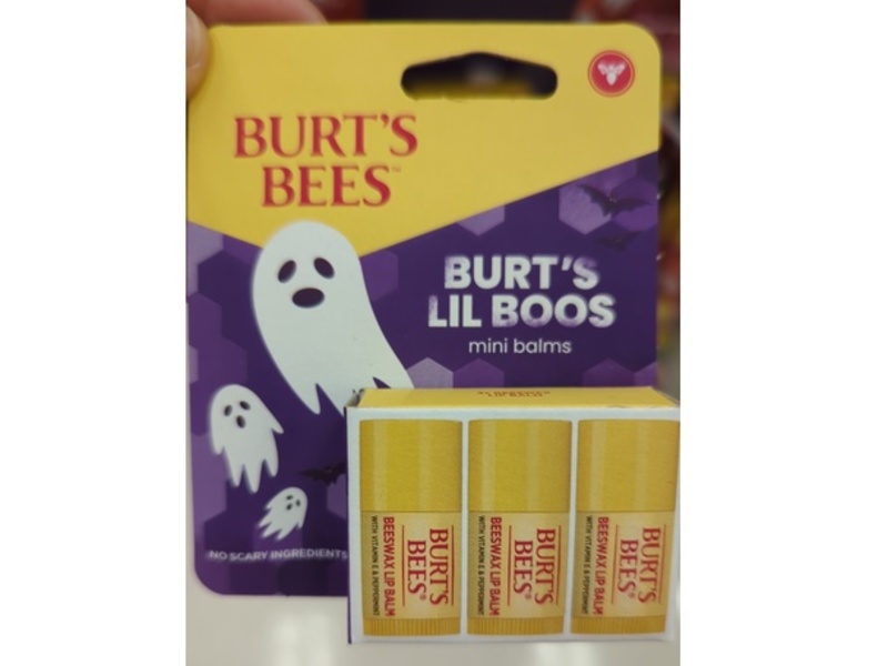Burt's Bees Mini Beeswax Lip Balm, Burt's Lil Boos, Vitamin E & Peppermint, 0.049 oz/1.38 g