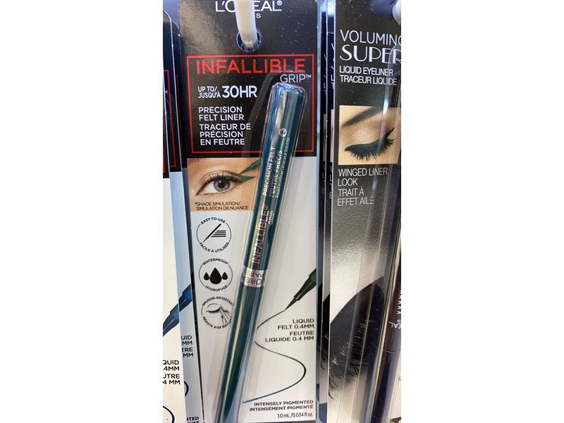 L'Oreal Paris Infallible Grip Precision Felt Eyeliner, Green, 0.03 fl oz/10 mL