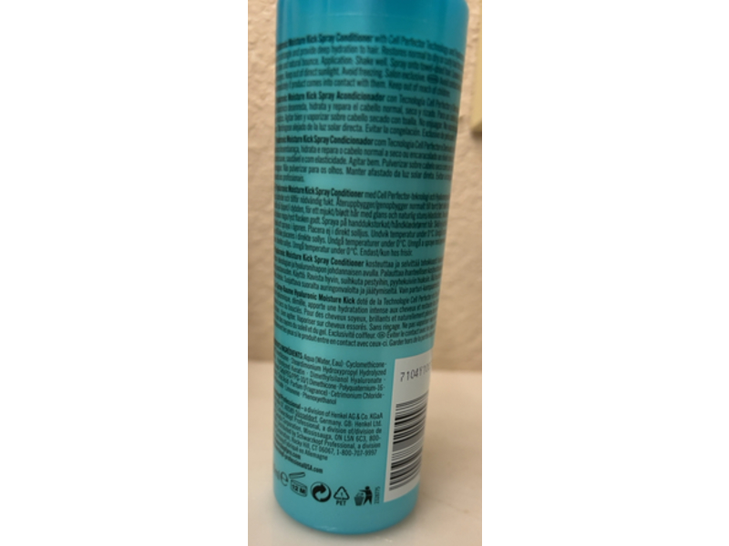 Schwarzkopf Bonacure Hyaluronic Moisture Kick Spray Hair Conditioner, 6.7 fl oz/200 mL