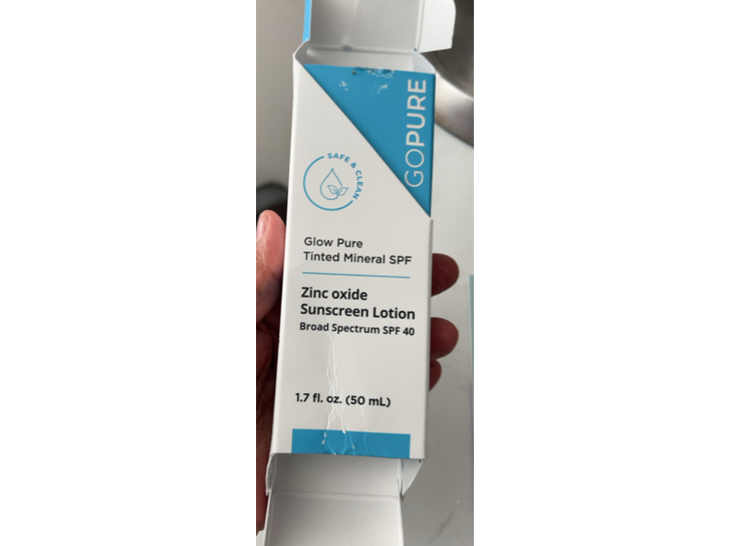 Gopure Tinted Mineral Sunscreen Lotion, SPF 40, 1.7 fl oz/50 mL